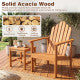 Stackable Adirondack Chairs with Solid Acacia Wood for Patio