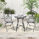 24 Inch Patio Bistro Table with Ceramic Tile Tabletop