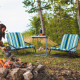 2 Pack Low Folding Beach Chairs for Adults with Cushion