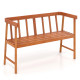 2-Day Delivery Outdoor Eucalyptus Wood Bench with Backrest and Armrests