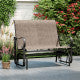 2-Person Outdoor Glider Bench with High Backrest