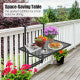 2-Day Delivery Railing Folding Table with 5-Level Adjustable Heights