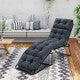 73"x22" Outdoor Lounge Chaise Cushion with High Back String Ties Set of 2