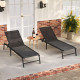 Chaise Lounge Chair Set of 2 Foldable Patio Lounge Chairs