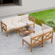 Outdoor 6 Pieces Acacia Wood Patio Sectional Furniture Set