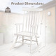 Rocking Chair with Solid Wooden Frame for Garden and Patio