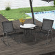 Folding Rocking Chair with Breathable Seat Fabric Set of 2