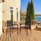 2-Day Delivery Set of 2 Outdoor Patio PE Rattan Dining Chairs