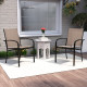 2-Day Delivery Outdoor Dining Chairs Set of 2 with High Back and Metal Frame